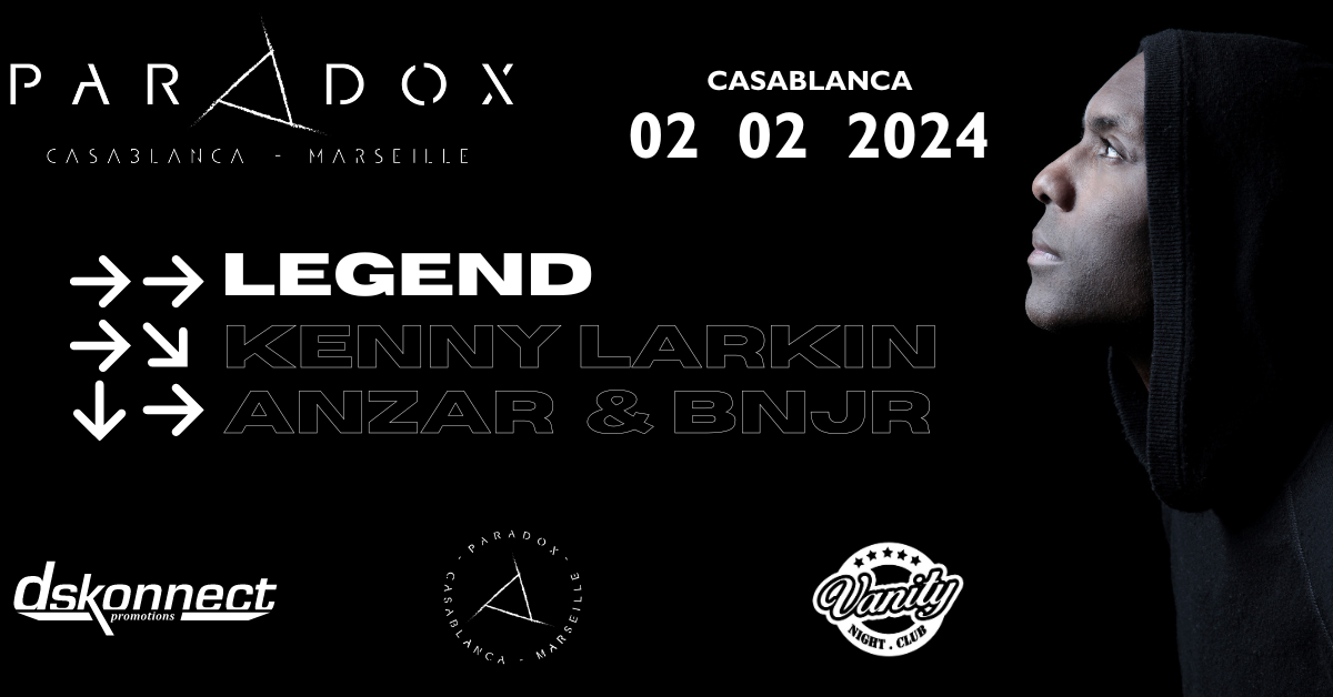 Artwork of Paradox event with Kenny Larkin on Feb 2, 2024 at Vanity Club