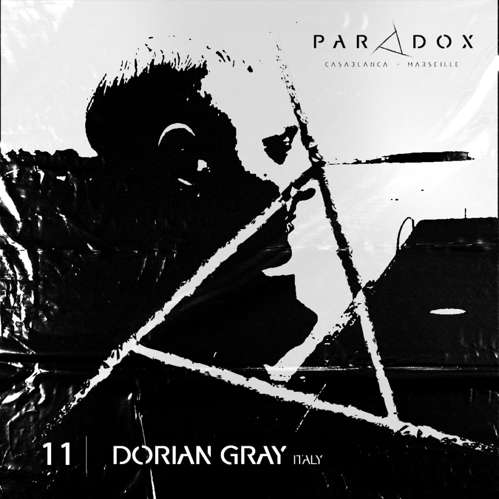 black and white paradox techno podcast cover number 11 with DORIAN GRAY