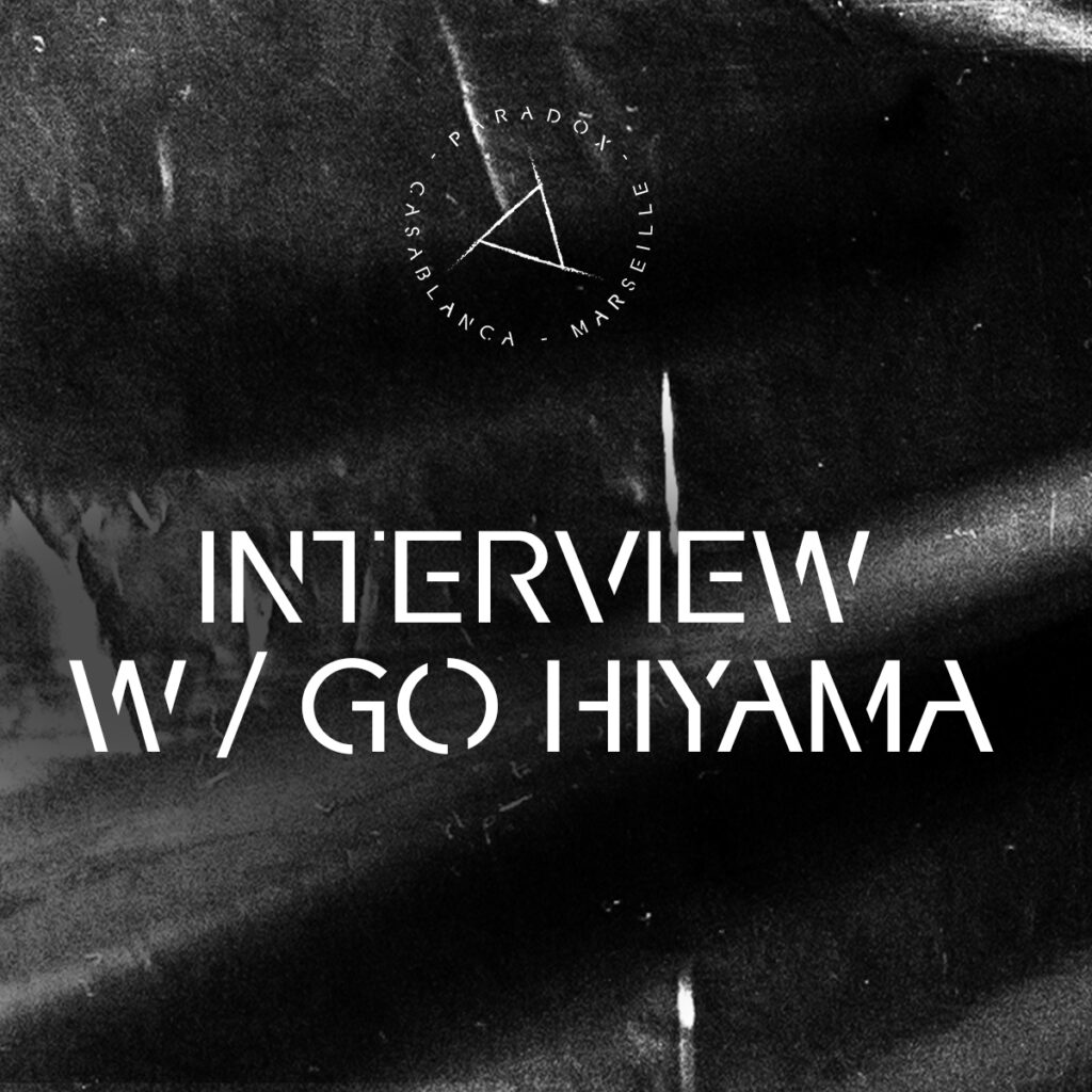 black and white cover of paradox techno interview with Go Hiyama