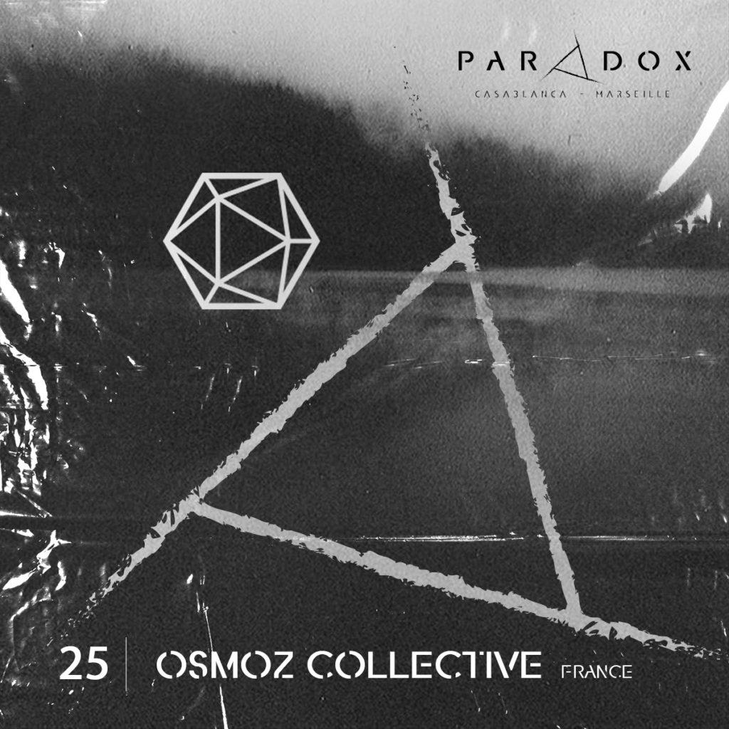 black and white paradox techno podcast cover number 25 with PVS