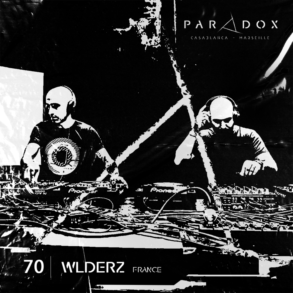 black and white paradox techno podcast cover number 70 with WLDERZ