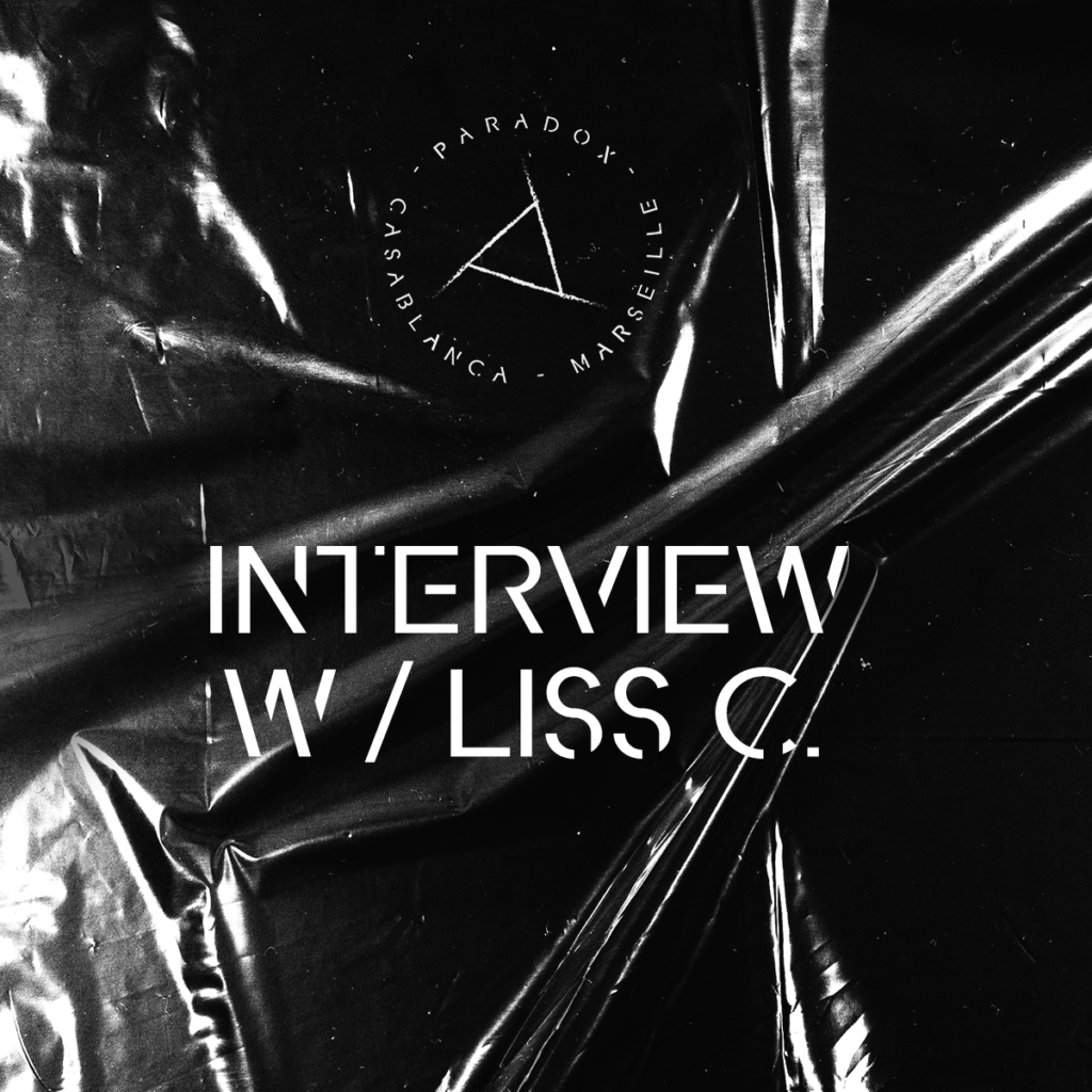 black and white cover of paradox techno interview with LISS C