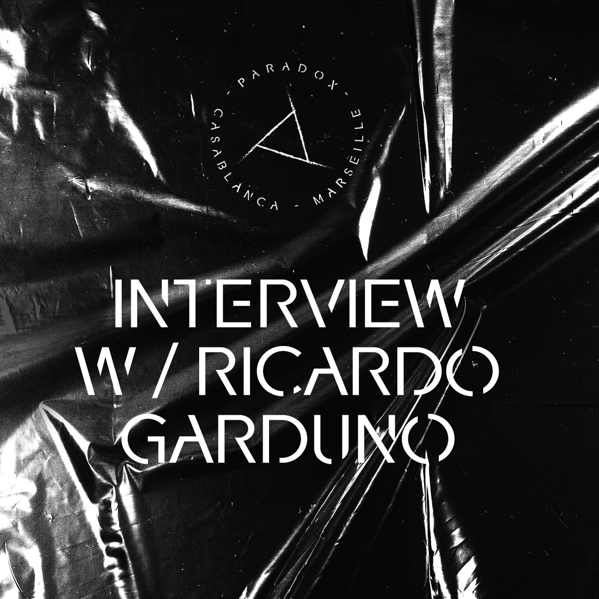 black and white cover of paradox techno interview with Ricardo Garduno