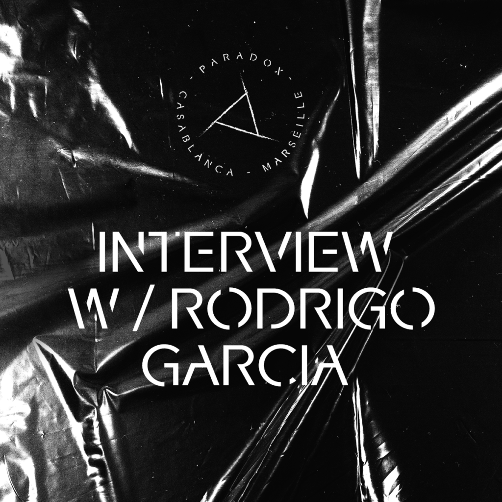 black and white cover of paradox techno interview with Rodrigo GARCIA