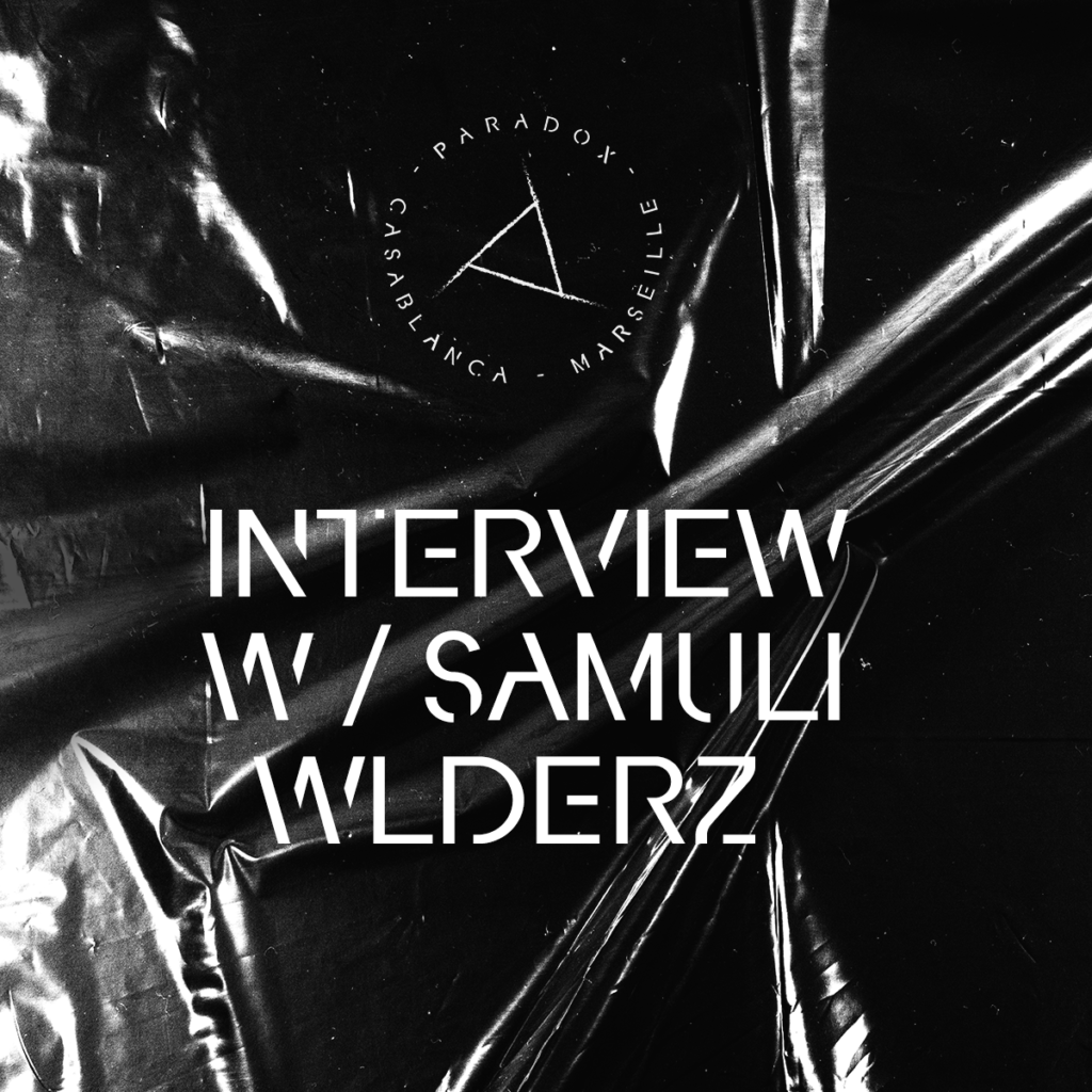 black and white cover of paradox techno interview with SAMULI WLDERZ