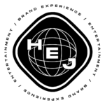 Black and white logo of HEJ Studio