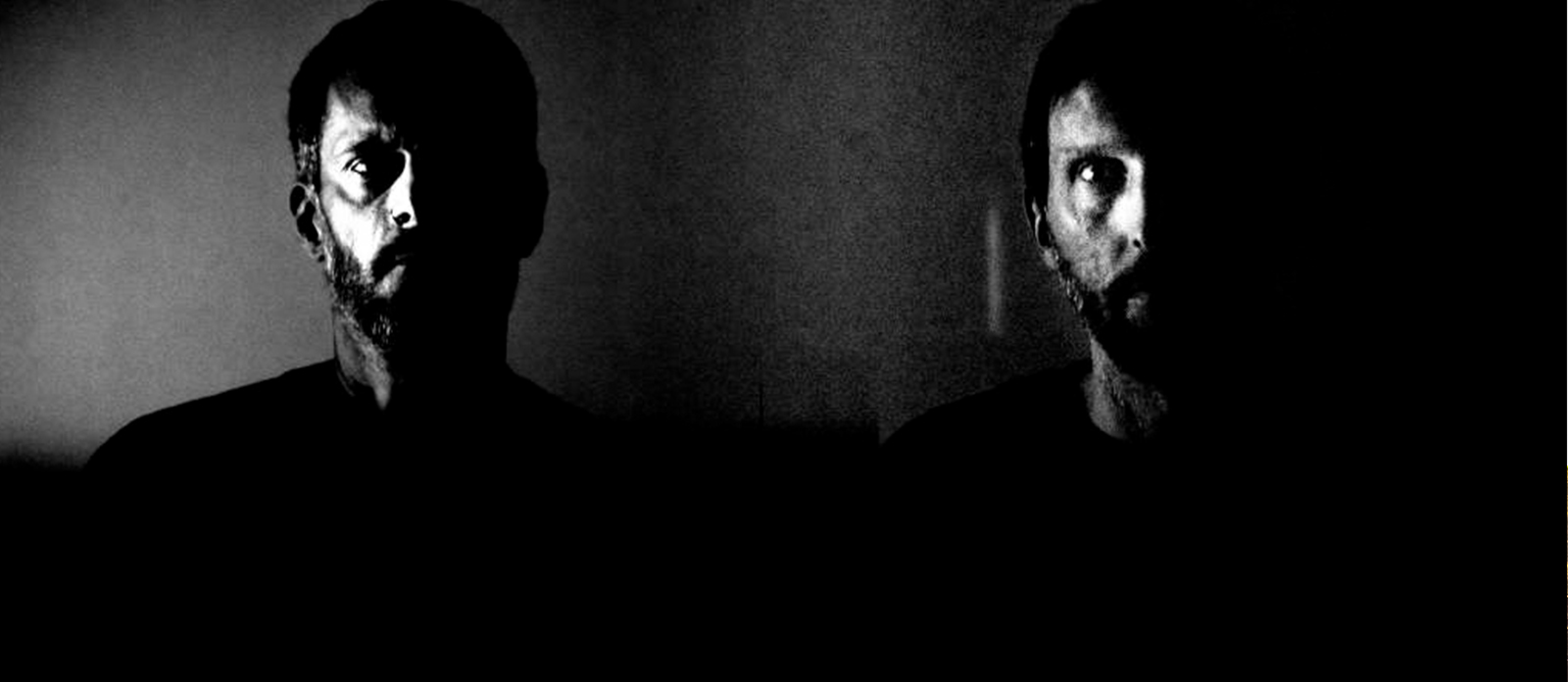 Black and white picture of the two techno artists Electric Rescue & Manu le Malin