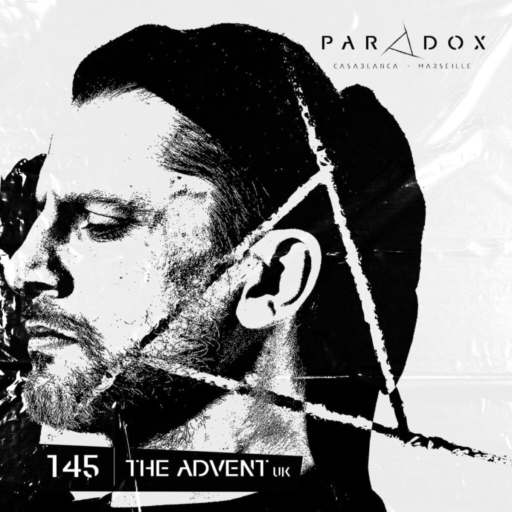 Cover of Paradox Techno Podcast number 145 with The Advent