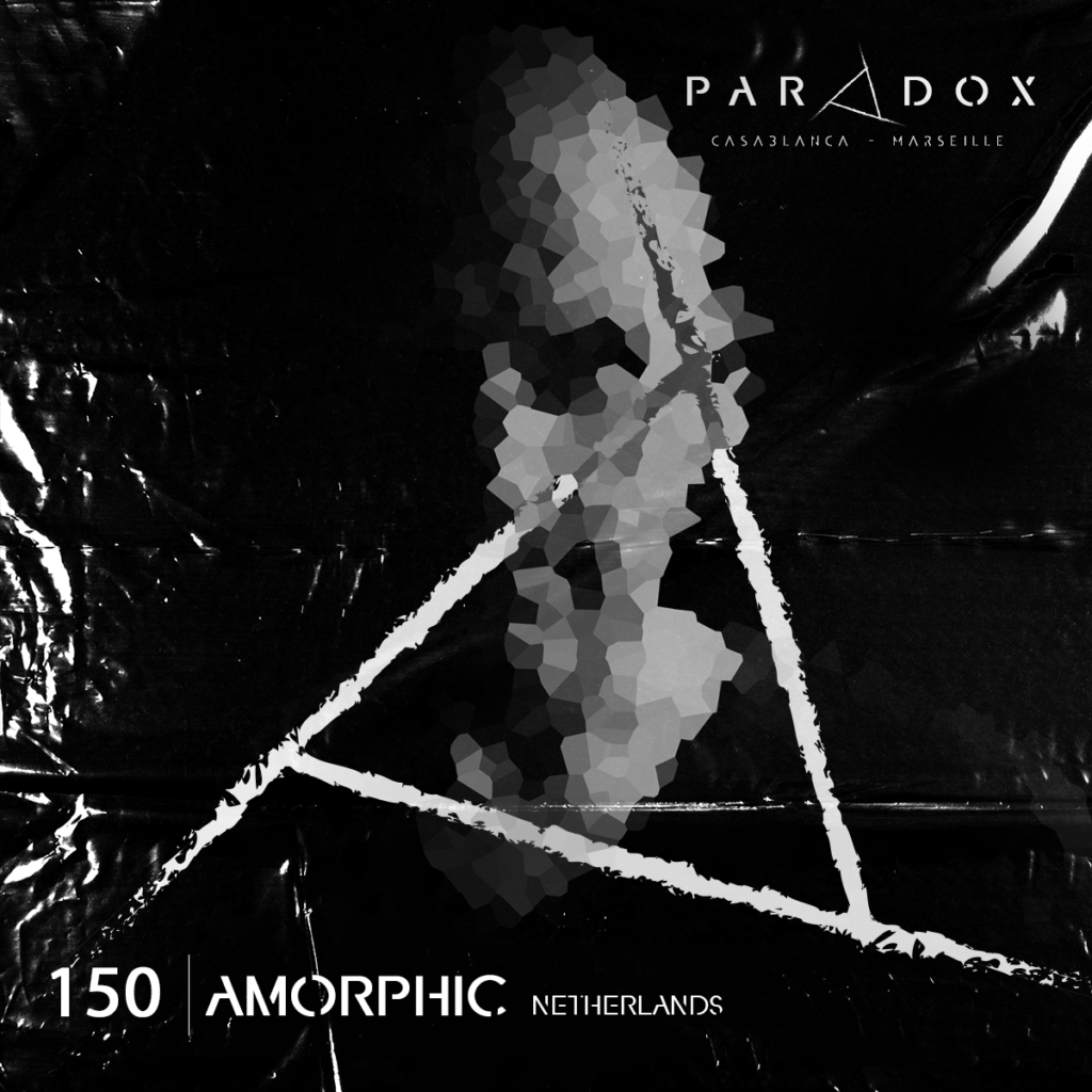 Cover of Paradox techno PODCAST number 150 with AMORPHIC