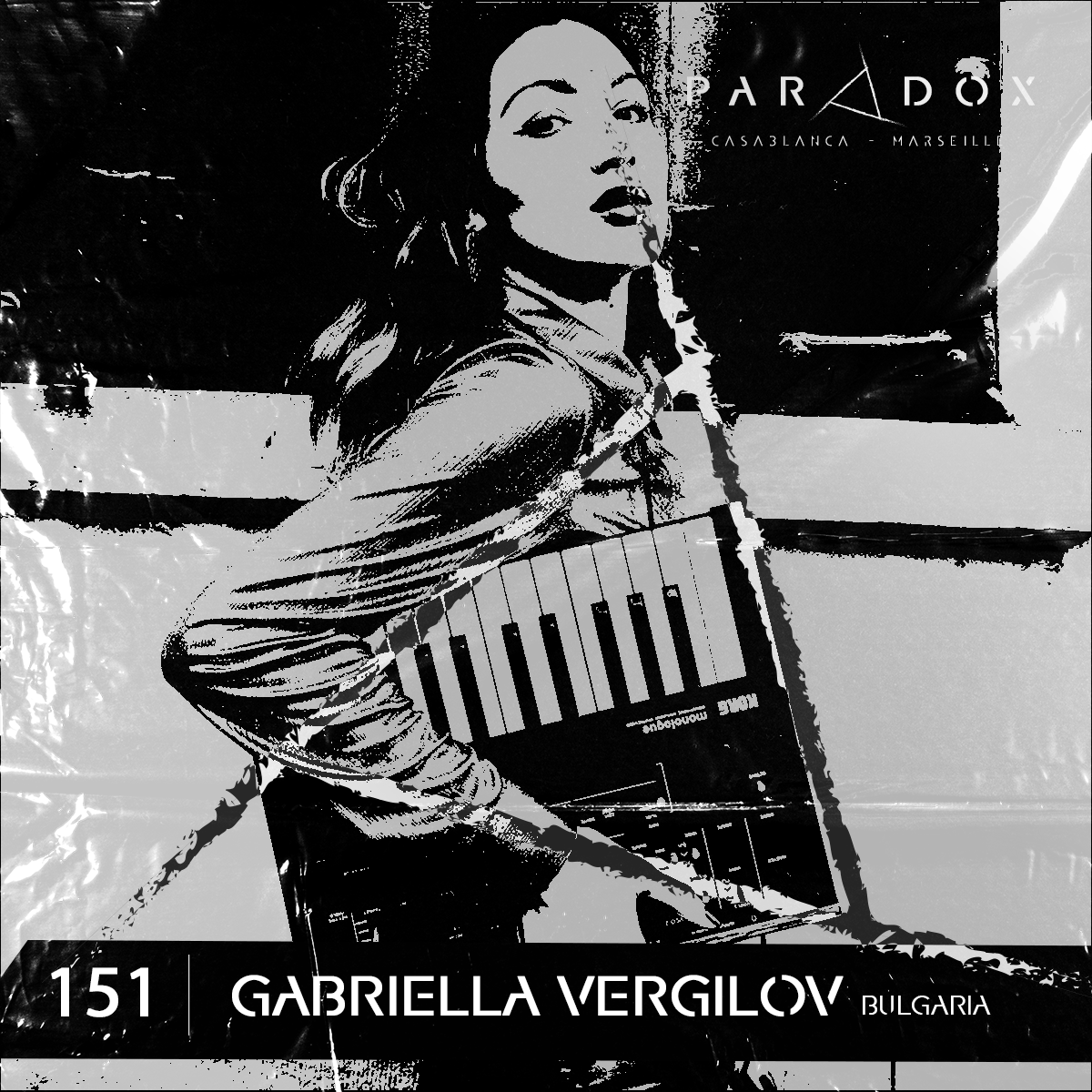 Cover of Paradox's techno podcast number 151 by Gabriella Vergilov
